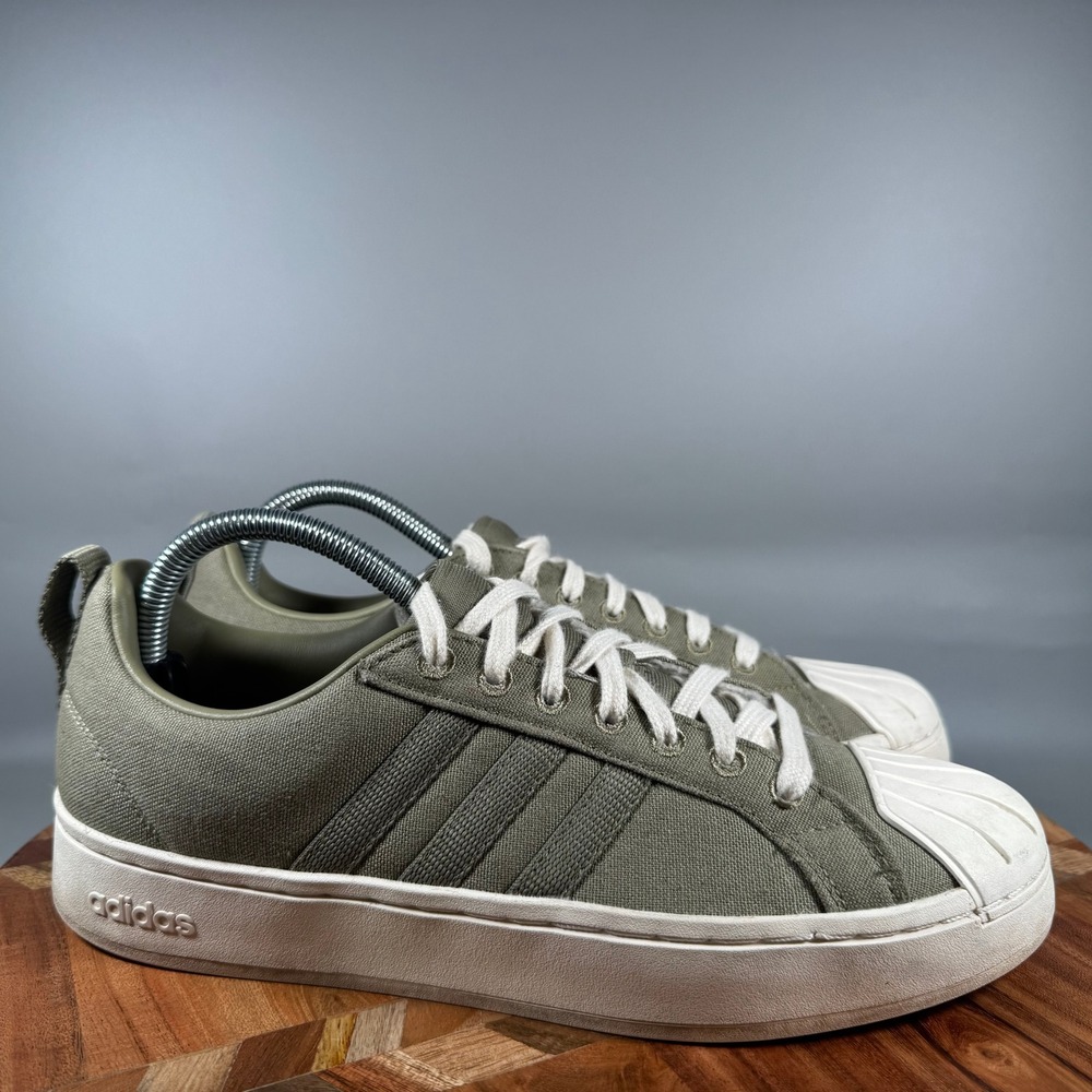 Adidas Bravada 2.0 Platform Shell Toe Sneakers Olive Green Womens 8.5 GZ2197